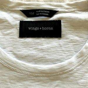 Wings & Horns mens white tshirt